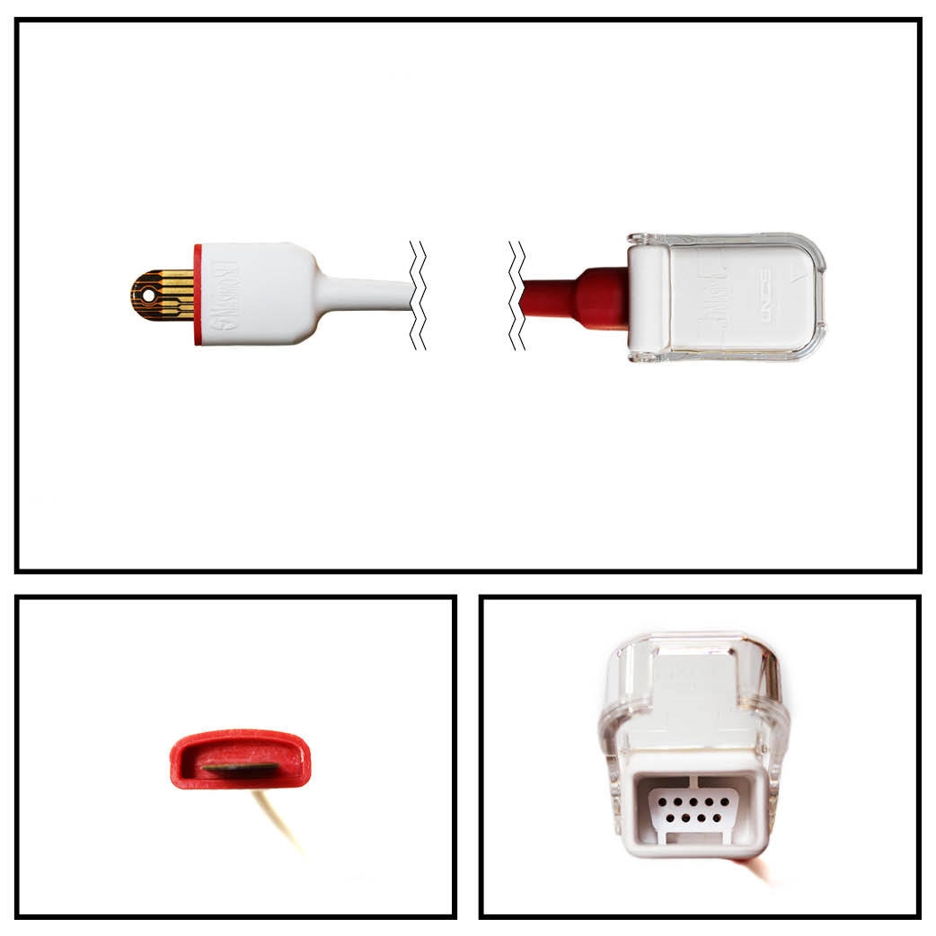 OEM Masimo SET 1816 LNCS to PC Series 1.5FT/.5M SpO2 Patient Extension Adapter Cable LNCS 9 Pin to LNOP F-Tab Connector