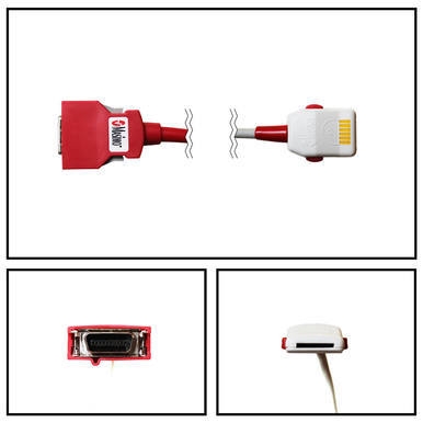 OEM Masimo SET 2059 Red PC-08 8FT/2.4M SpO2 Patient Extension Adapter Cable LNOP F-Tab to Red 20 Pin Connector