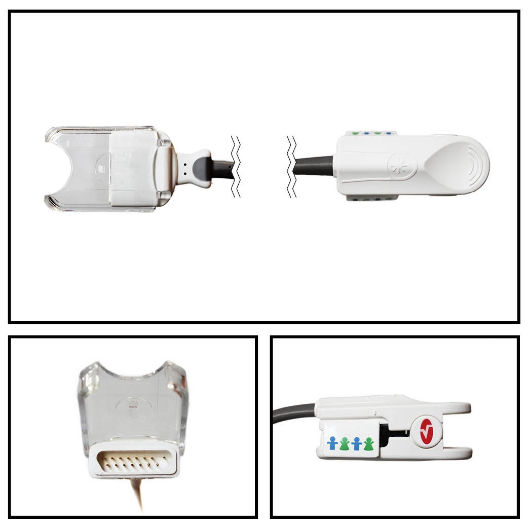 OEM Masimo SET 2502 M-LNCS DCIP Pediatric Hard Shell Finger SpO2 Sensor M-LNCS 15 Pin Connector 3FT/1M Cable