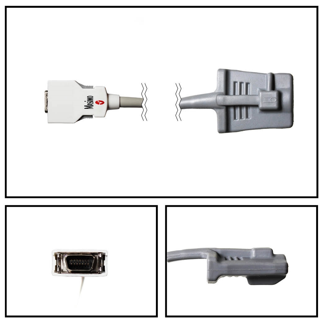 OEM Masimo SET 2651 DBI-dc3 Adult Soft Shell Finger SpO2 Sensor LNC 14 Pin Connector 3FT/1M Cable