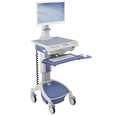 AccessPoint™ Single Monitor Workstation on Wheels