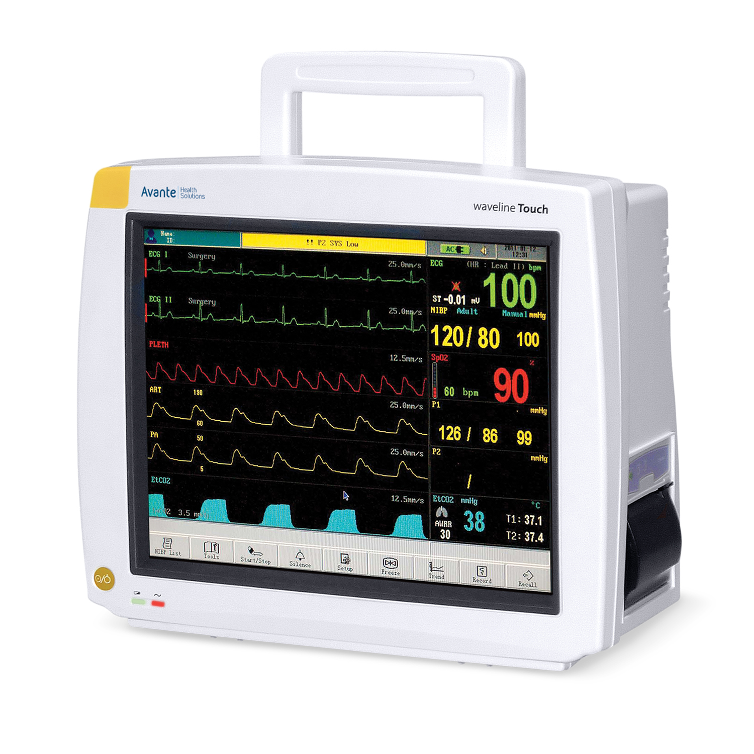 Med Vest Technology Waveline Touch Patient Monitor with Touch-Screen