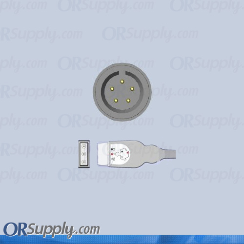 5-Pin Inverse AHA ECG Cable for Advanced Medical, Aequitron, ATL, Del Mar, and GE Medical