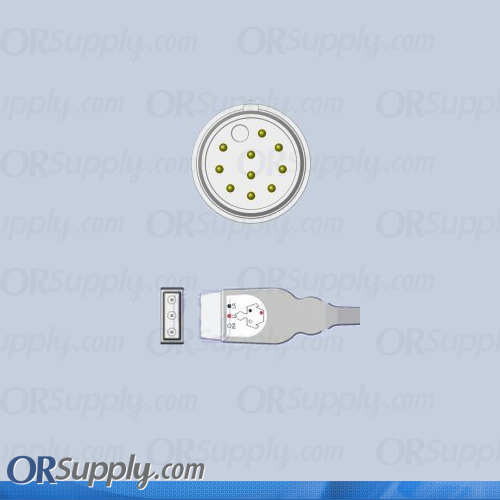 Mennen Medical ECG Cable, 3-Lead AHA Safety Din