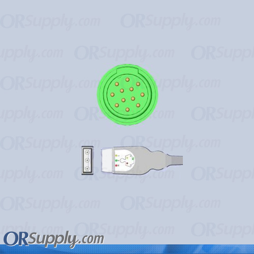 Kontron ECG Cable, 3-Lead IEC Safety Din