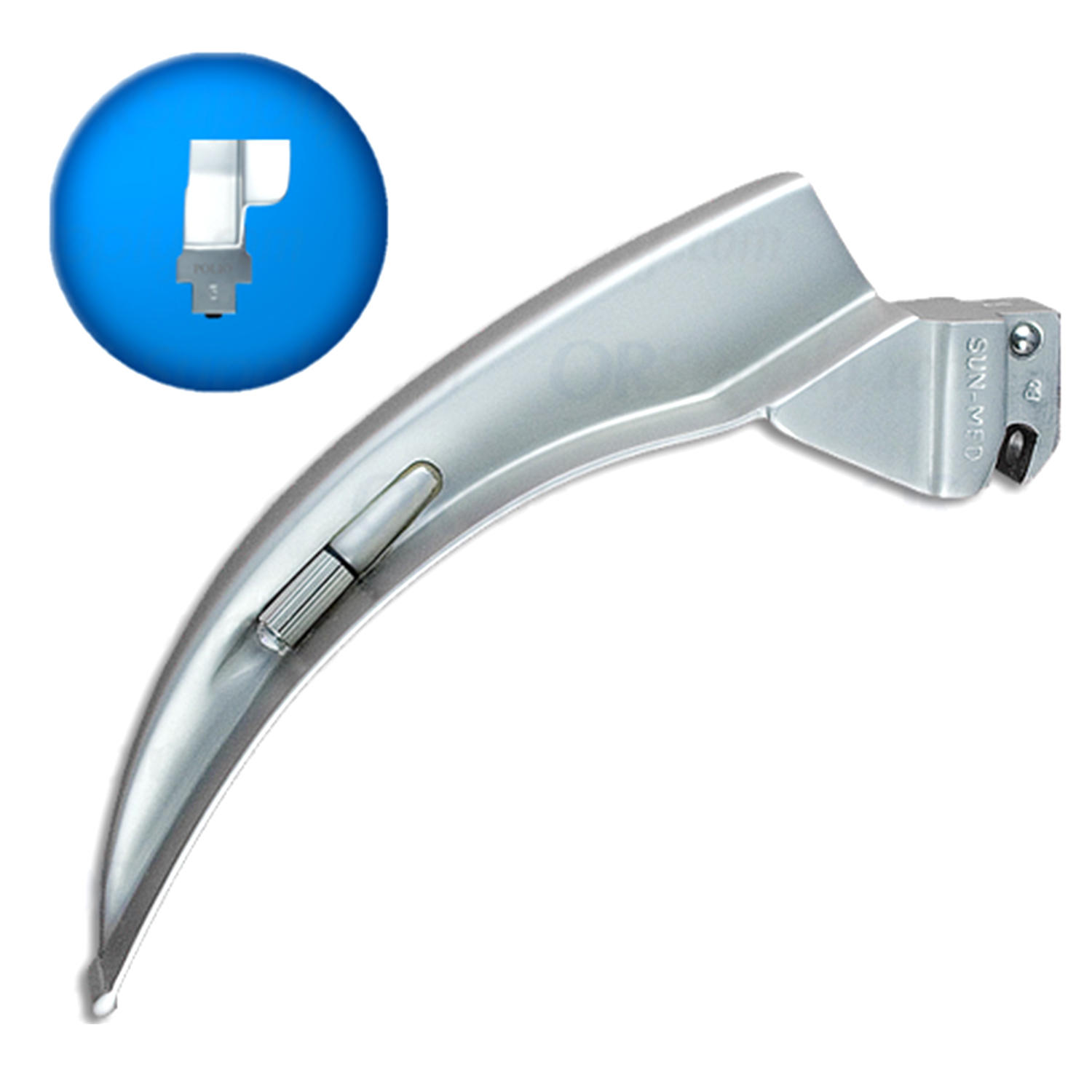 Sun-Med Conventional Polio Angled English Profile Laryngoscope Blade