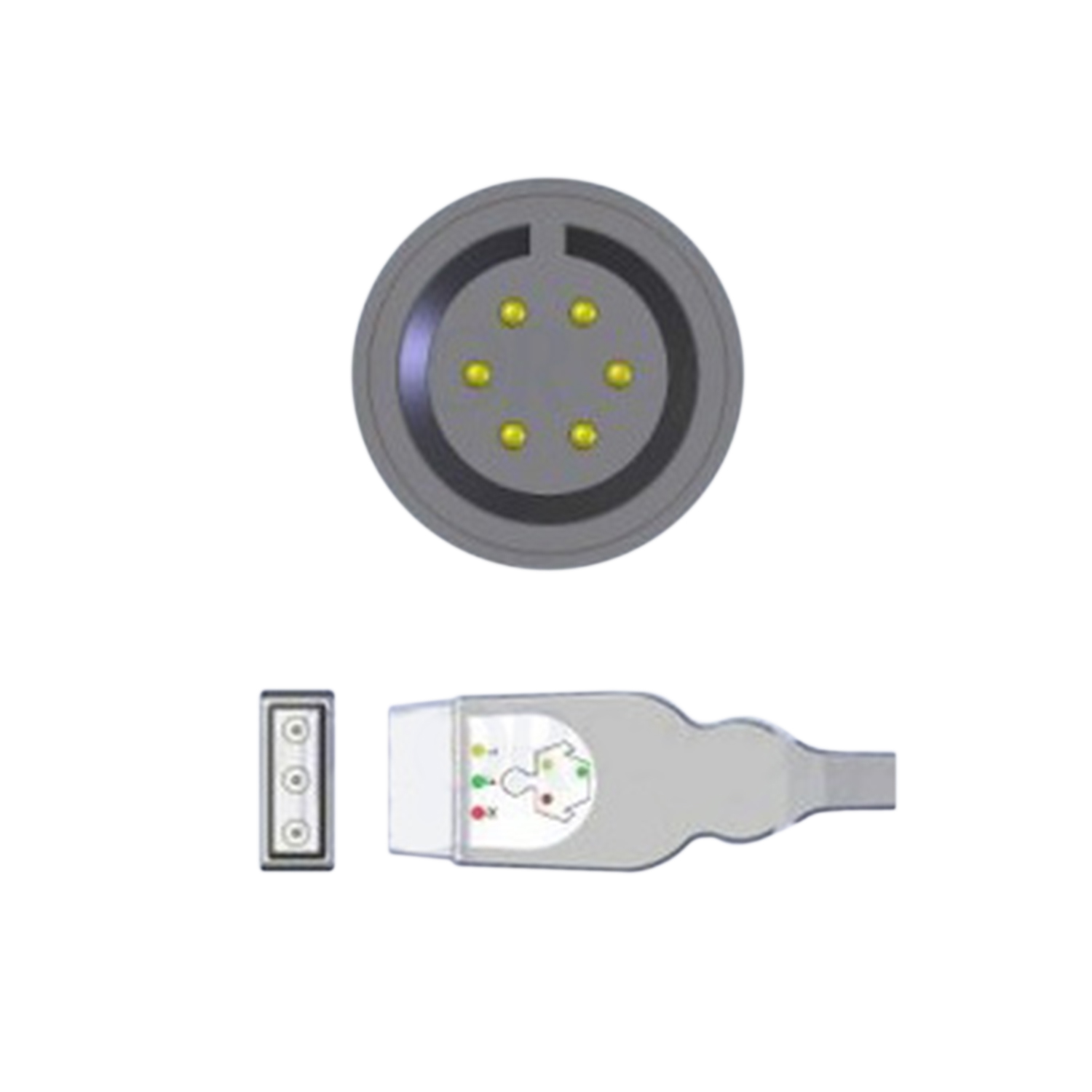 Medtronic Physio-Control ECG Cable for Lifepak Defibrillators, 3-Lead IEC Safety Din