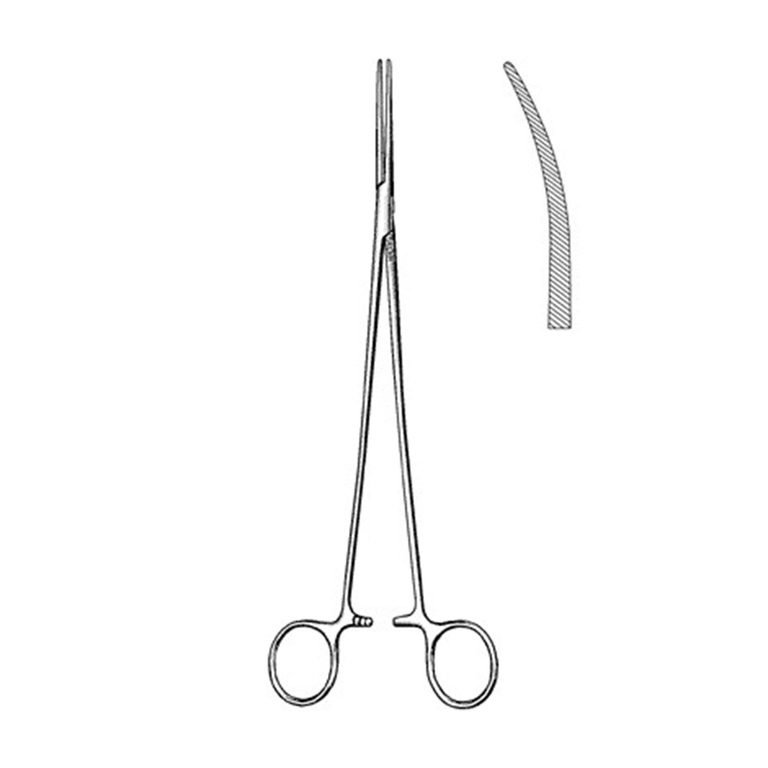 Marina Medical Bengolea Hemostatic Forceps Curved: 10.5in/26cm