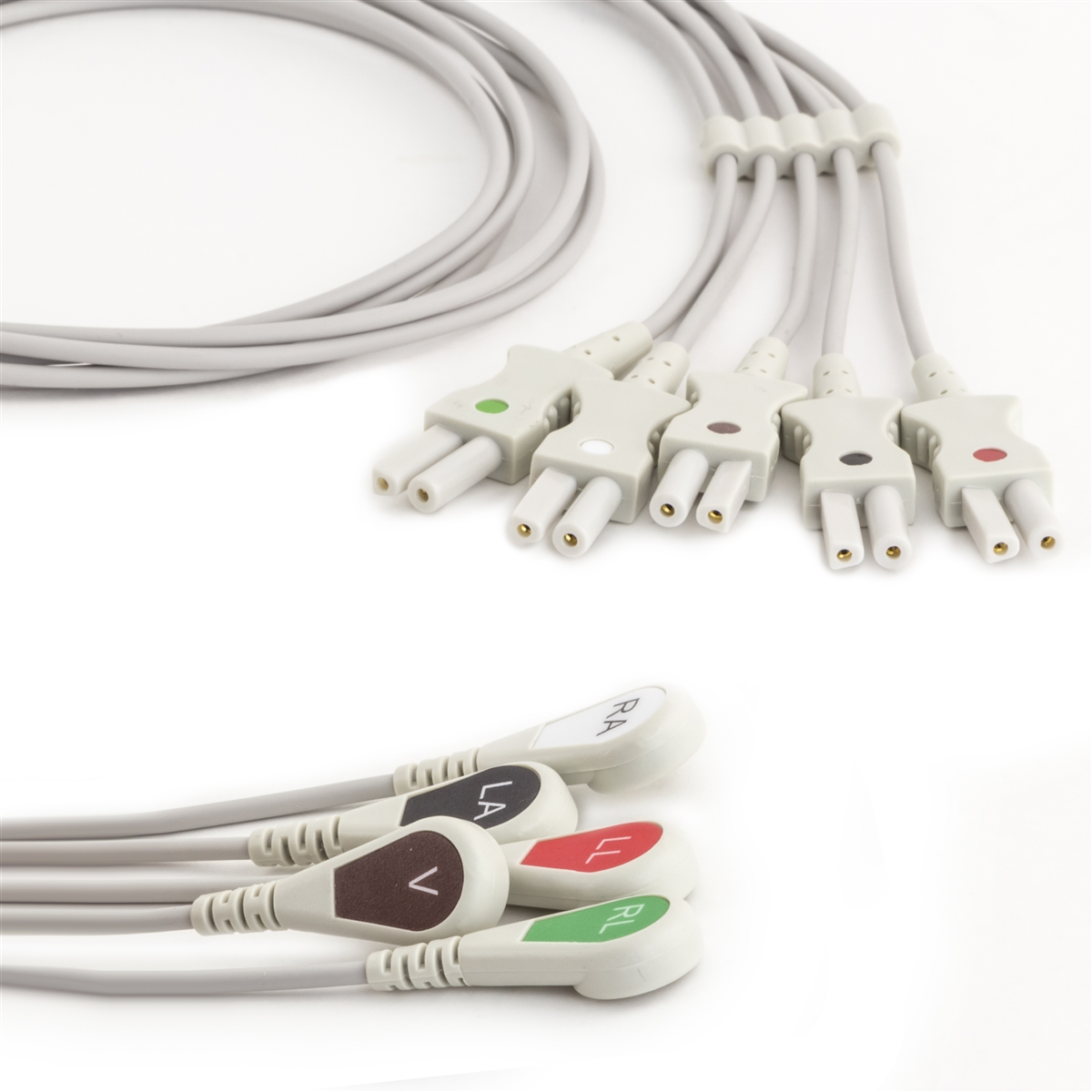 Spacelabs 5 Lead Dual ECG Leadwires (Individual) - Snap