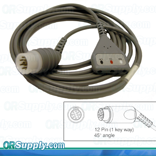 3-Lead Patient ECG Cable for DRE and Kontron Patient Monitors