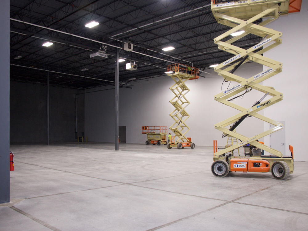 Med Vest Technology building in Concord, NC warehouse construction