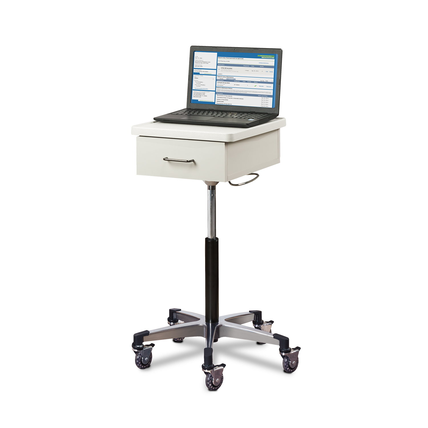 Clinton Compact, Tec-Cart Mobile Work Station with Drawer