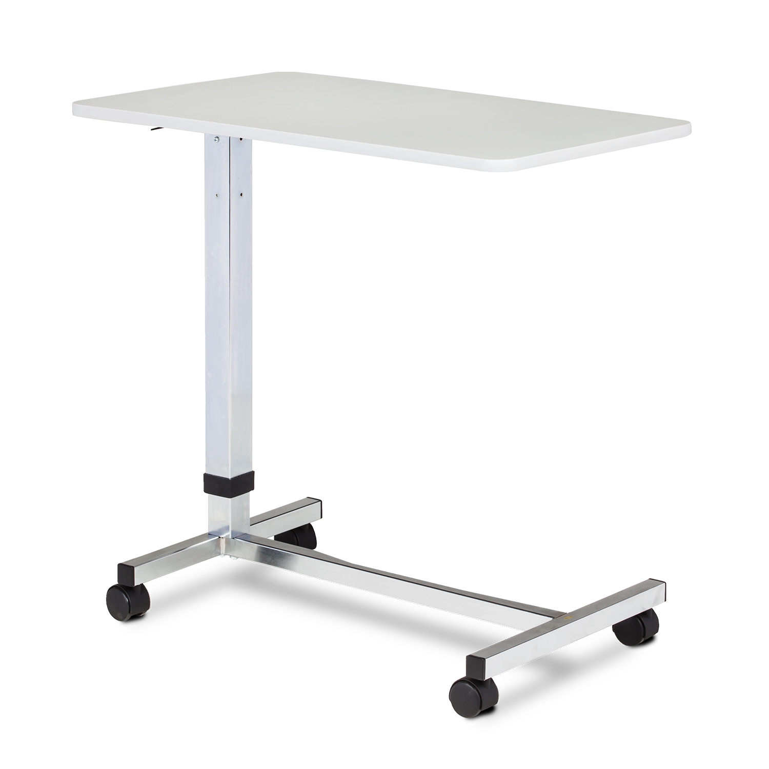 Clinton Over Bed Table, H-Base, Gray Top